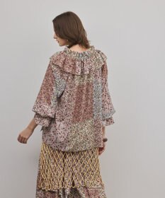 GRACE CONTINENTAL パッチワークプリントカフタンブラウス