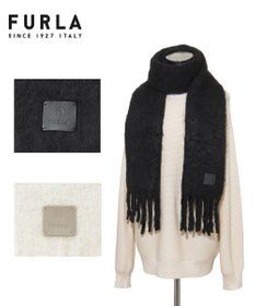 MOONBAT 【WEB限定】FURLA ウール混 ボリューム無地マフラー/幅25cm