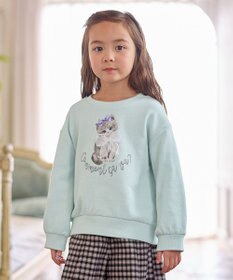 ANY KIDS ネコプリント トレーニャー ミント