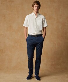 JOSEPH ABBOUD 【イタリア素材/製品染め/ウエストも伸びる!】迷彩ガーメンドダイ パンツ