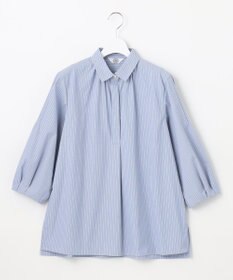 J.PRESS LADIES L 【WEB限定カラーあり・洗える・接触冷感・UVカット・イージーケア】 エステネージュストライプ ブラウス