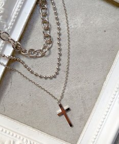 WEGO 3Pメタルモチーフネックレス