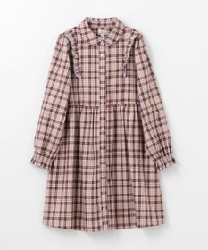 組曲 KIDS 【110-140㎝】リセチェックシャツ ワンピース