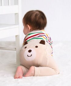 MIKI HOUSE HOT BISCUITS 【70-100cm】 顔ドン のびのび ベビースパッツ