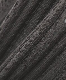 CRAFT STANDARD BOUTIQUE レースニット衿付き半袖カーディガン