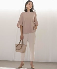 組曲 【UVケア・接触冷感】ライトアムンゼンジャージー袖フレア トップス