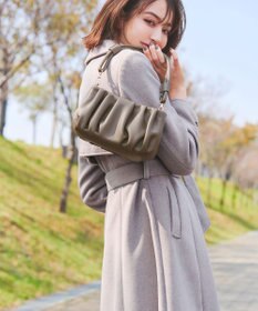 Tiaclasse 【安田美沙子さん着用・2WAY】ギャザーワンハンドルバッグ