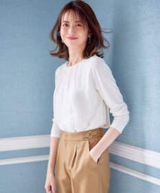 ANY SIS L 【吸水速乾・UVケア】コンフォートジャージー シフォンコンビ カットソー