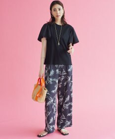 23区 【WEB限定】フレアコンビジャージー 袖フリル カットソー