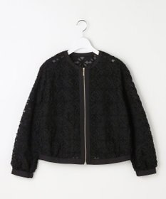 自由区 L 【17号サイズまで展開】テープエンブロイダリー ブルゾン