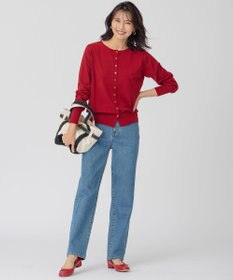 23区 【前後着用可能】ヴィスコースストレッチ カーディガン