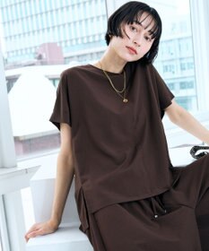 ANY 楽映えドルマンスリーブブラウス（セットアップ着用可） ブラウン