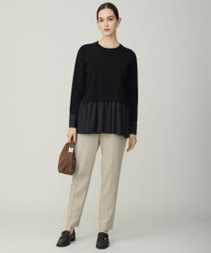 ICB レーヨンシルクストレッチブレンド ドッキングペプラムプルオーバー