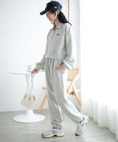 WEGO ハーフジップショートスウェット