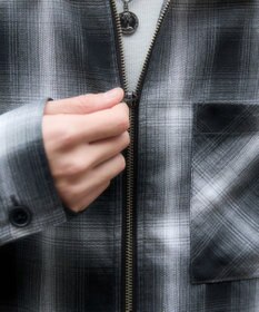 WEGO 【ユニセックス着用ITEM】オンブレチェックシャツジャケット