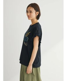 Green Parks ・ＤｏｕｂｌｅＦｌａｇｓ　フリルショルダープリントＴＥＥ