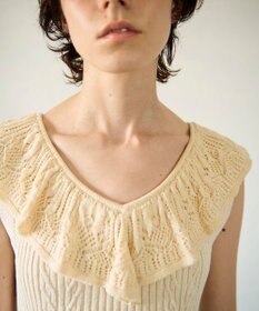GRACE CONTINENTAL ミックスフリルニットトップ