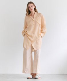 BEIGE， PAULINE / リネンヴィスコースオーバーサイズロングシャツ