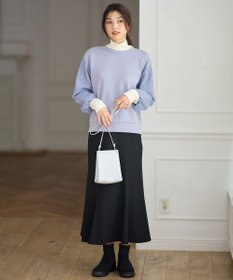 ANY 【ウエストゴム】ライトツイードマーメーイドスカート