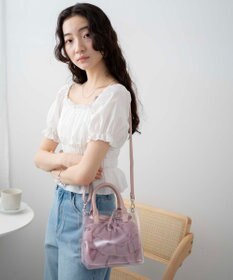 WEGO 巾着付きクリアショルダー