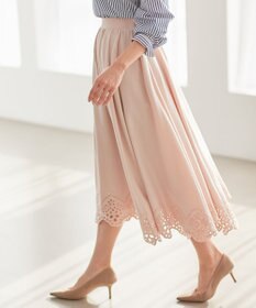 組曲 【洗える】ハイカウントジャージー フレアスカート