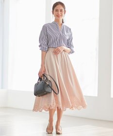 組曲 【洗える】ハイカウントジャージー フレアスカート