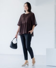 組曲 【WEB限定】T/Rツイルストレッチ テーパードパンツ