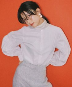 自由区 【洗える】シャーリング ブラウス