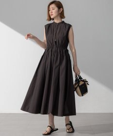 23区 【洗える/撥水加工】ナイロンコットンタフタ ウエストシャーリング ワンピース