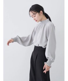 earth music&ecology シャーリングネックブラウス