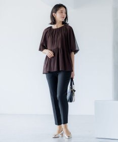 組曲 【WEB限定】T/Rツイルストレッチ テーパードパンツ