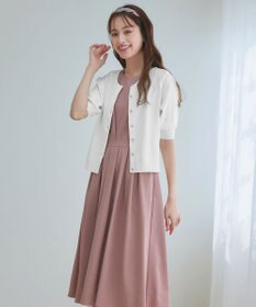 Tiaclasse  【洗える】ハーフスリーブサマーニットカーディガン