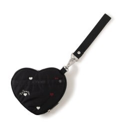 LeSportsac HEART WRISTLET/レッド/ホワイトハートEMB