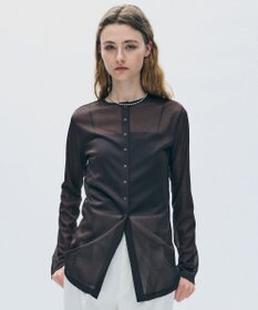 uncrave トリコットシフォン カーディガン