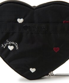 LeSportsac HEART WRISTLET/レッド/ホワイトハートEMB