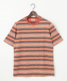 JOSEPH ABBOUD 【吸水速乾】リネンマルチボーダー Tシャツ