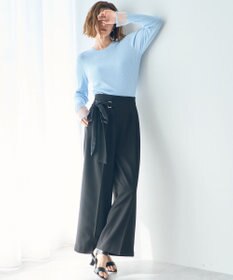 YECCA VECCA 袖口シアーリブニット