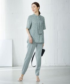 ICB L 【新色追加・洗える】 FluidBackSatin ドロストパンツ