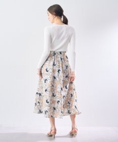 YECCA VECCA 袖口シアーリブニット