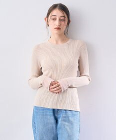 YECCA VECCA 袖口シアーリブニット