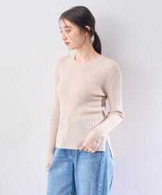 YECCA VECCA 袖口シアーリブニット