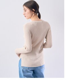 YECCA VECCA 袖口シアーリブニット