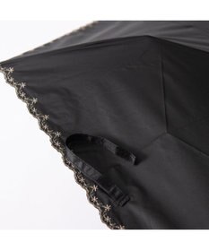 UNBILLION カシュネ cachenez /【晴雨兼用　日傘　UVカット率・遮光率100％生地使用 】PUフローラルラメ刺繍ミニ折りたたみ傘