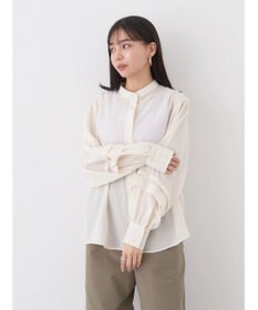 earth music&ecology ボリュームタック袖ブラウス