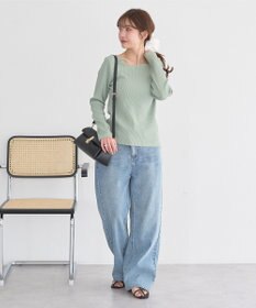 earth music&ecology 軽量フラップ三層ショルダーバッグ