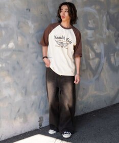 WEGO 【ユニセックス着用ITEM/MLサイズ展開】ヴィンテージライクラグラングラフィックT（SS）