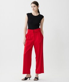 ICB L 【洗える】オーガニックコットンリブ ノースリーブニット