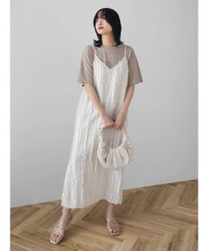 Green Parks フェザージャガードキャミワンピース