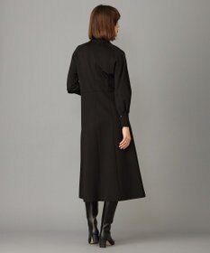 ICB 【洗える】 レーヨンストレッチポンチ フレアワンピース