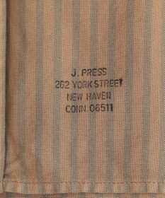 J.PRESS MEN 【大人気バックブル】オックスフォードストライプ チェック ガーメントダイ シャツ